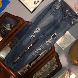 blue jeans with holes